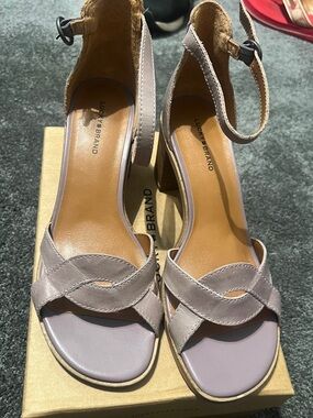 Lucky Brand Lilac Ankle-Strap Block Heels